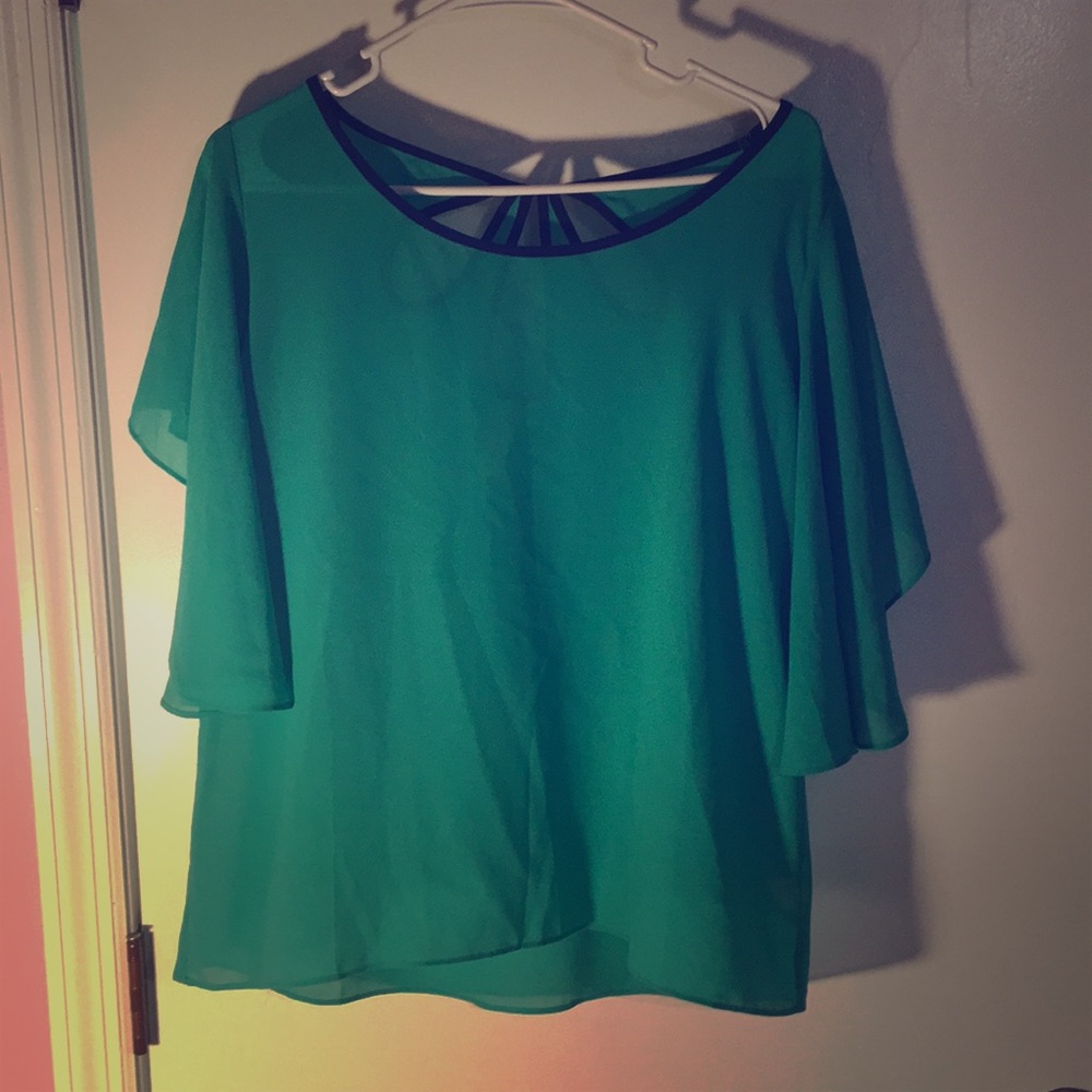 Teal blouse